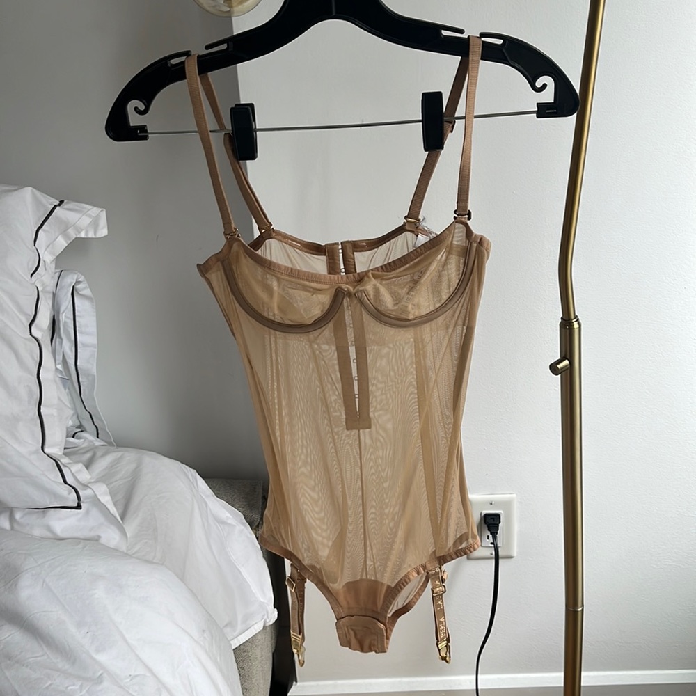 La Perla Sheer Nude Mesh Bodysuit